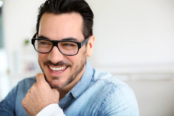 A man smiling with healthy teeth